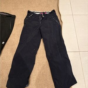 Men's black snow Pants with Zipper Pockets